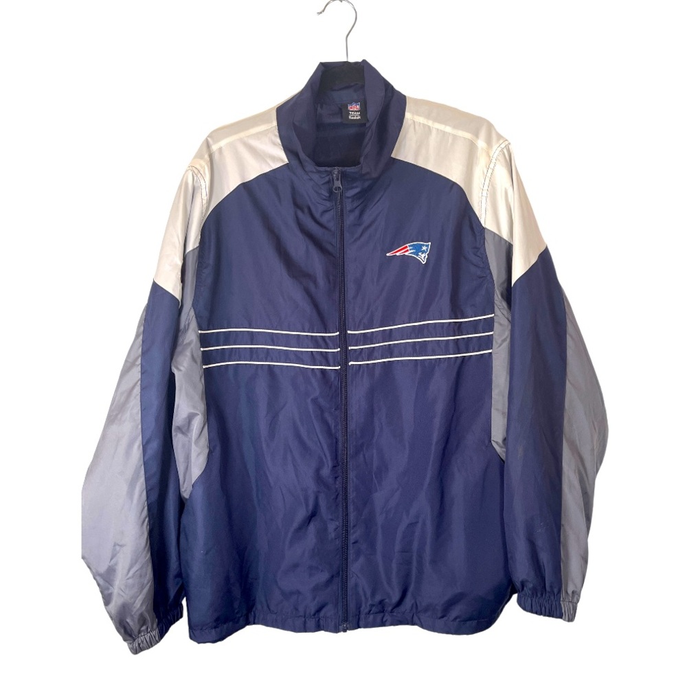 NFL New England Patriots Reebok Windbreaker Jacket Sports Illustrated Blue
